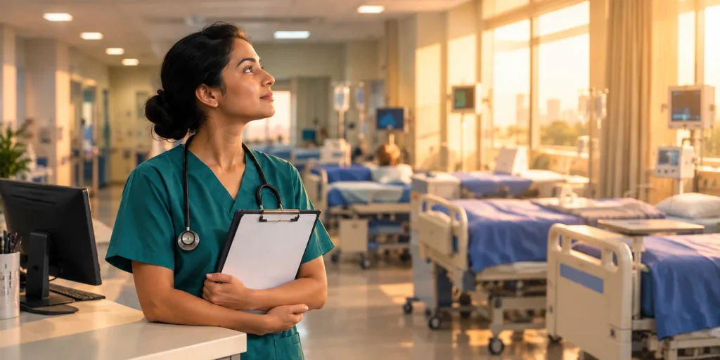 Nurse preparing for a leadership role in a hospital ward