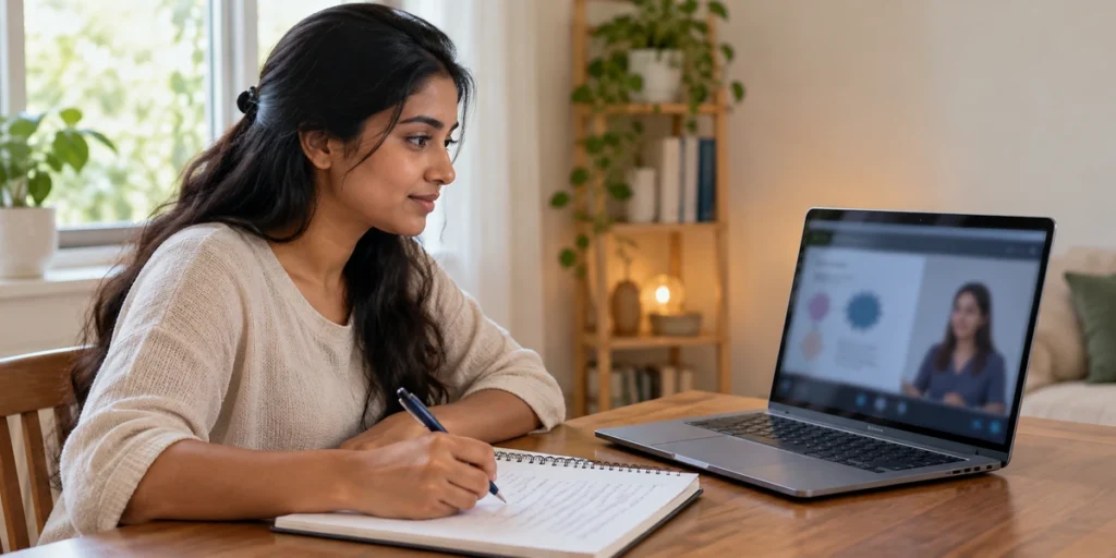 Nurse studying an online infection control nurse course